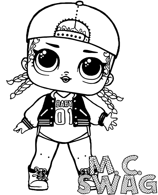 Kolorowanka lalka M.C. Swag
